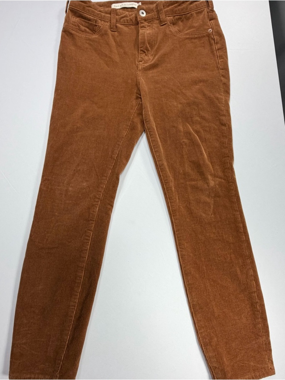 Pilcro Corduroy Pants Brown High Rise Skinny Size 29 Retro Boho